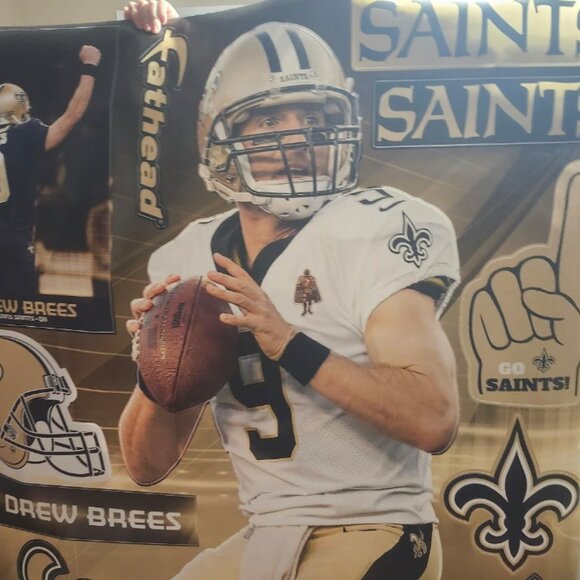 **Saints*** NFL Team Saints Drew Breez Fathead stickers - Picture 1 of 5